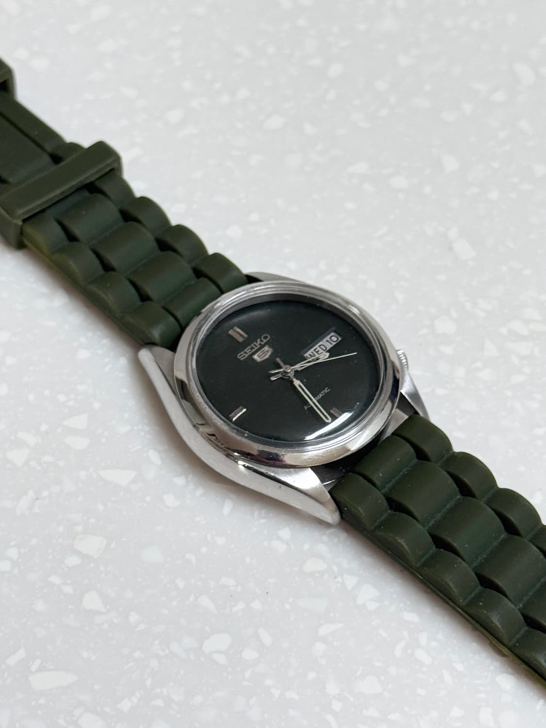 세이코 5 오토매틱 시계 + 고무 다이버 스트랩 상품이미지1