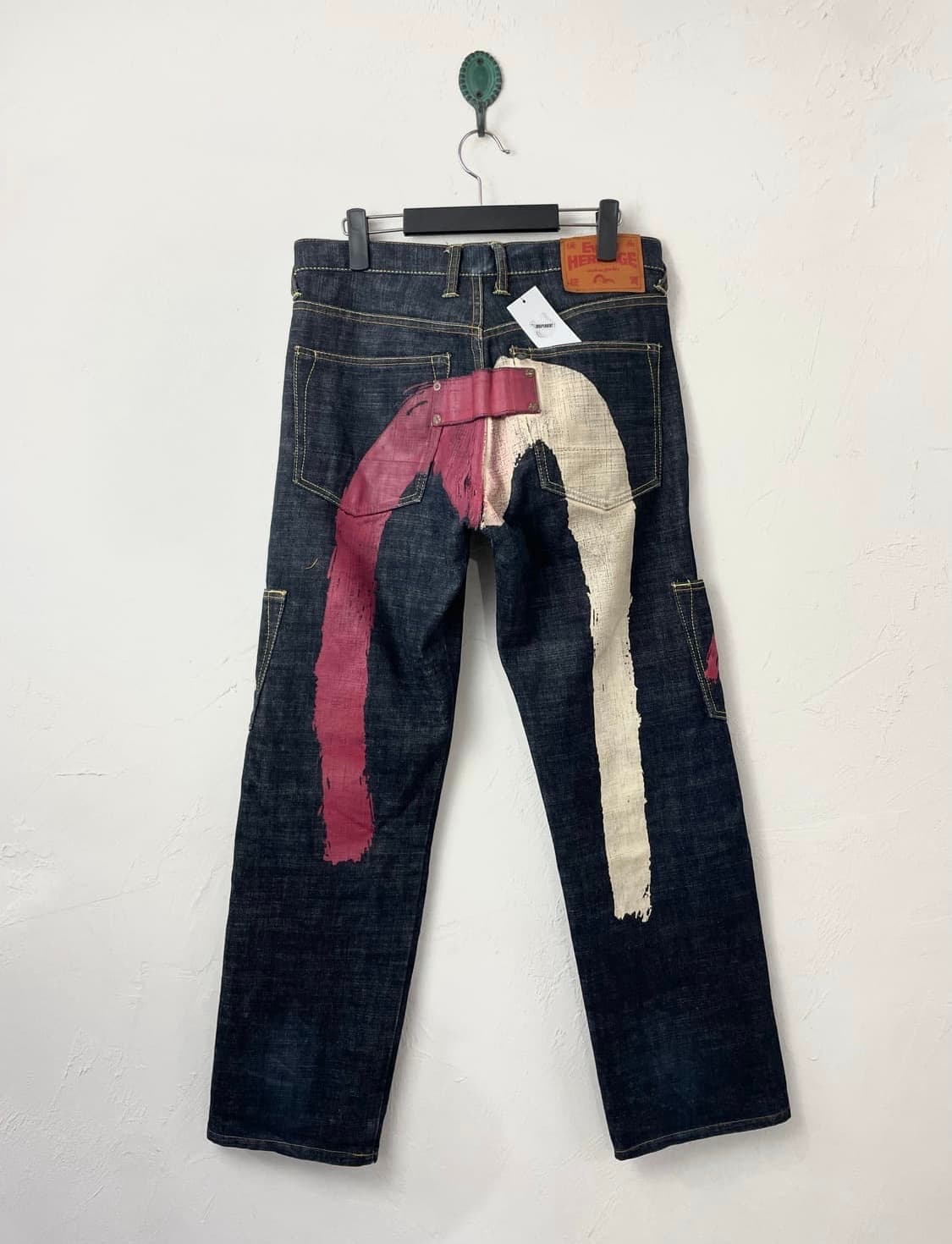 Evisu 에비수 빅 다이콕 페인트 카고 데님 팬츠 pant 상품이미지1