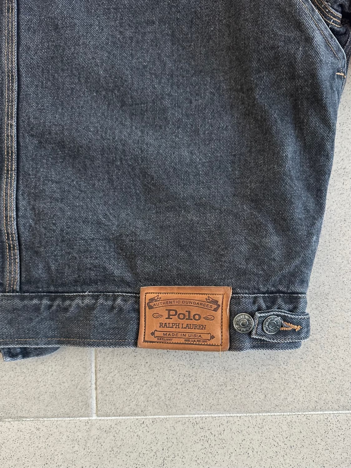 90s 빈티지 폴로 덩가리 자켓 블랙 L 상품이미지5