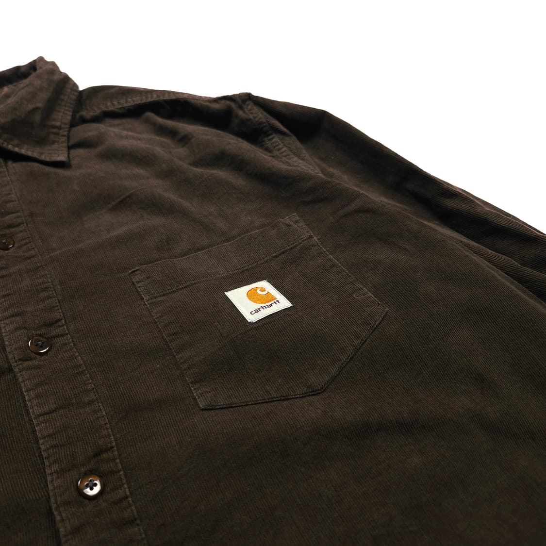 칼하트 포켓 브라운 코듀로이 워크 셔츠 (100) 상품이미지5