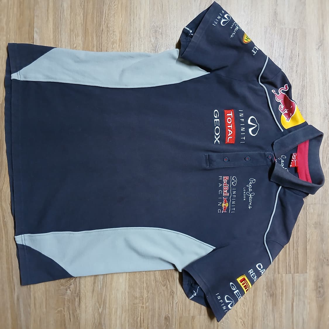 페페진스 레이싱 레드불 반팔 카라티 스트릿 빈티지 남녀공용 상품이미지4