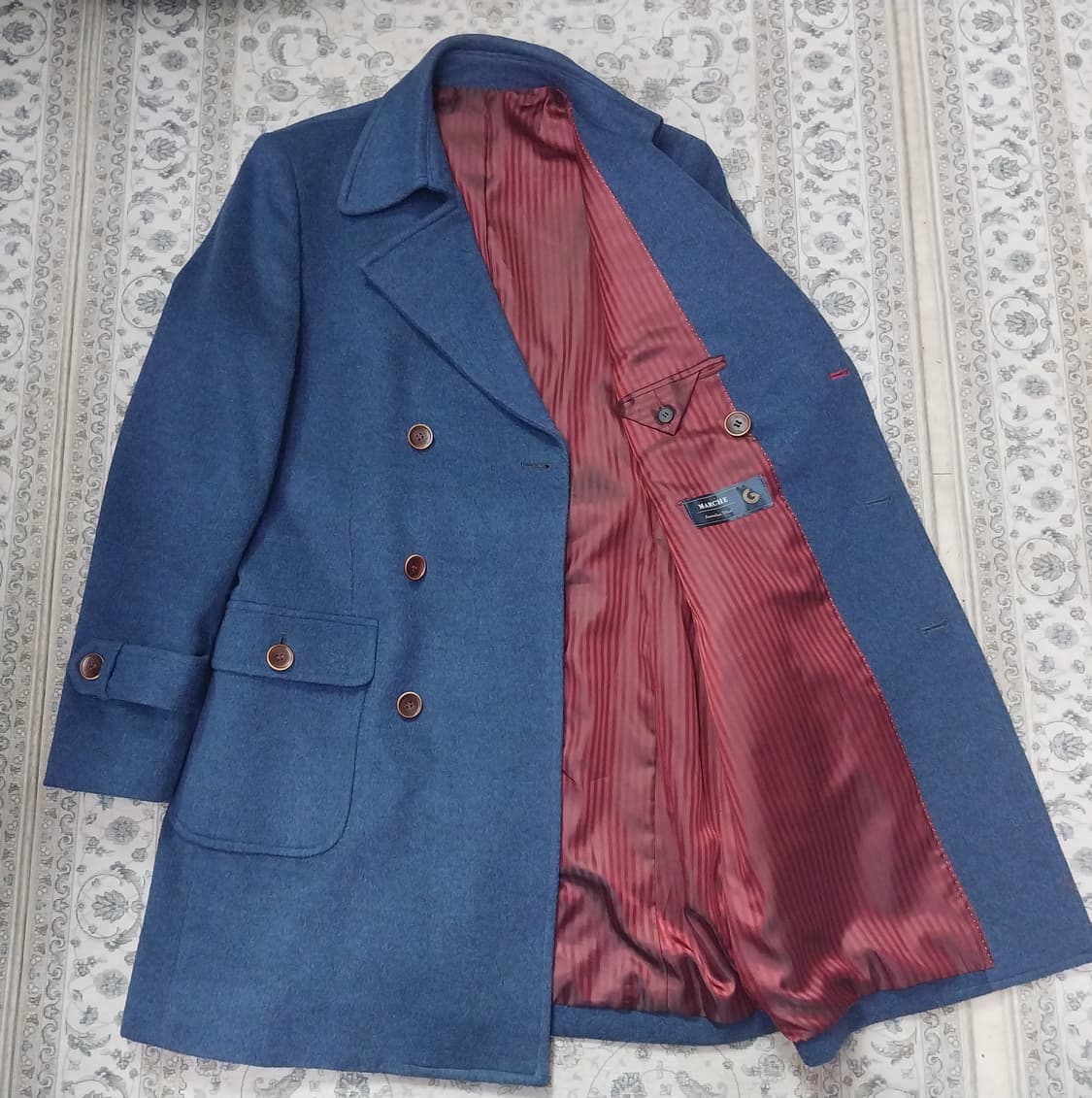 parrish 테일러메이드 블루 더블 브레스트 피코트 상품이미지2