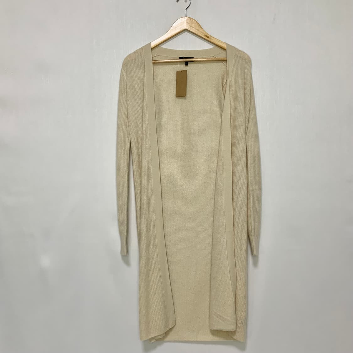 띠어리 캐시미어 100 아이보리 오픈형 롱 가디건 여성 빈티지 상품이미지1