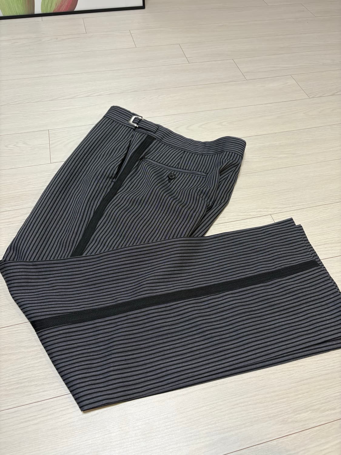 꼼데가르송 셔츠 사이드라인 스트라이프 슬랙스 팬츠 30 상품이미지1