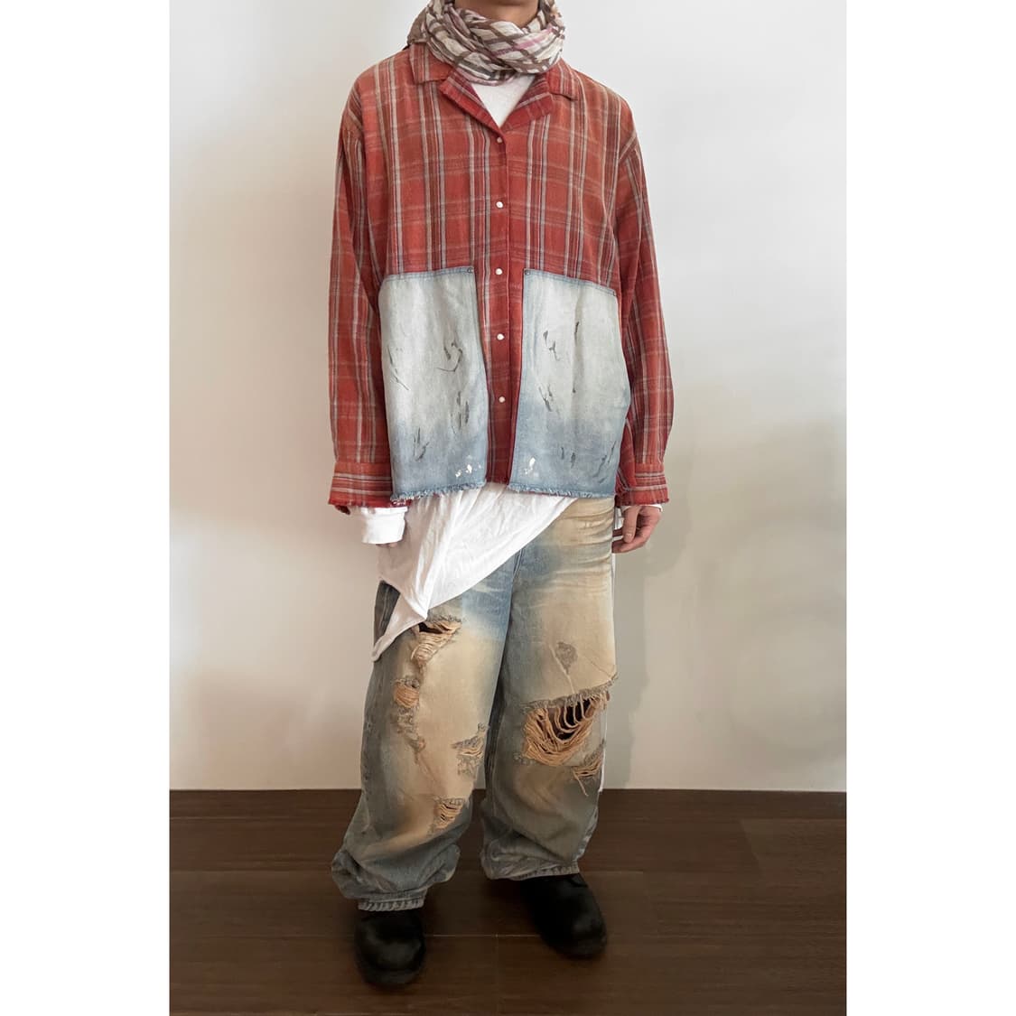 Found Checkered Shirt 상품이미지1