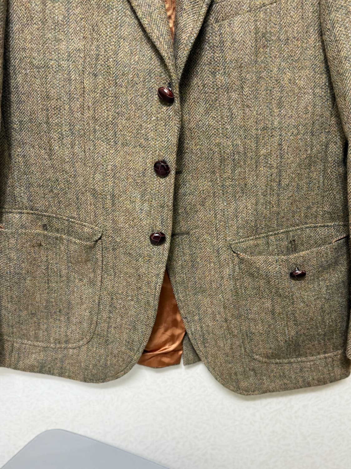 Charles tyrwhitt 헤링본 트위드 헌팅자켓 40 상품이미지4