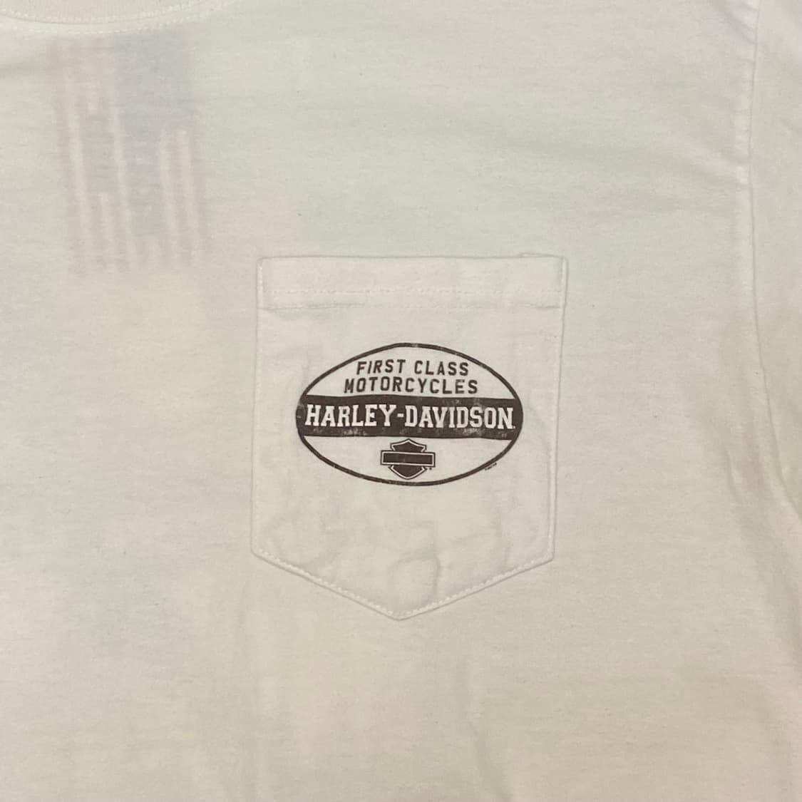 미국 빈티지 할리데이비슨 03로고 LINDON 반팔티 흰티셔츠 상품이미지3