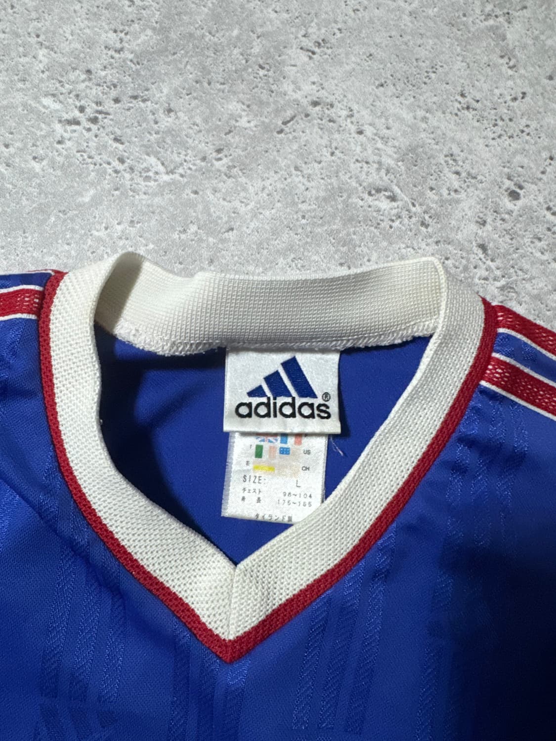 L 아디다스 삼선 90s 빅로고 올드스쿨 트레이닝 풋볼 반팔 티
 상품이미지6