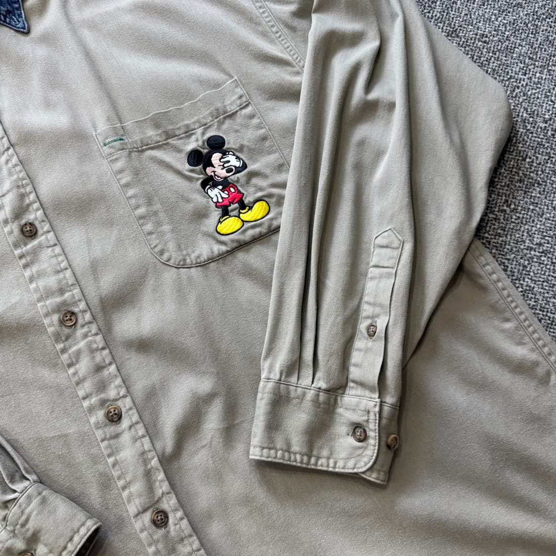 디즈니 90s 미키 마우스 자수 셔츠 상품이미지3
