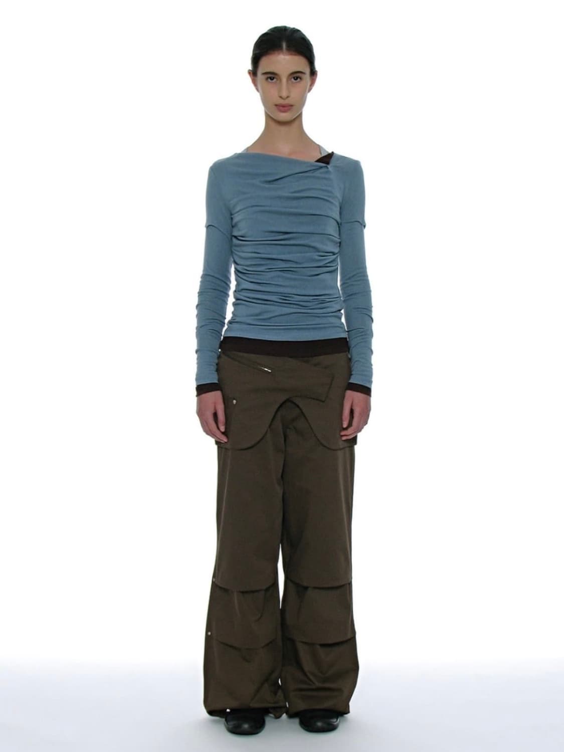 파르티멘토 파라슈트 팬츠 브라운 M 상품이미지1