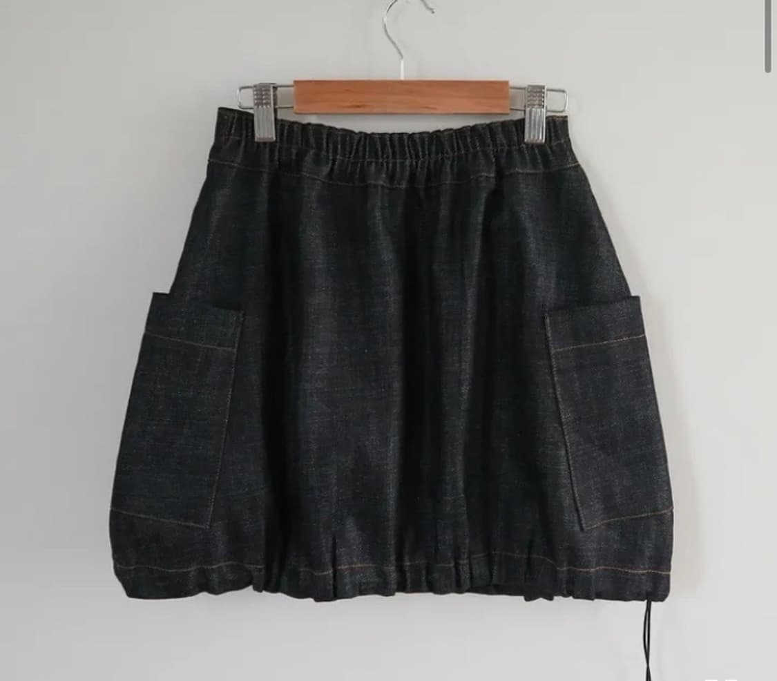 생지 데님 펌킨 스커트 상품이미지2