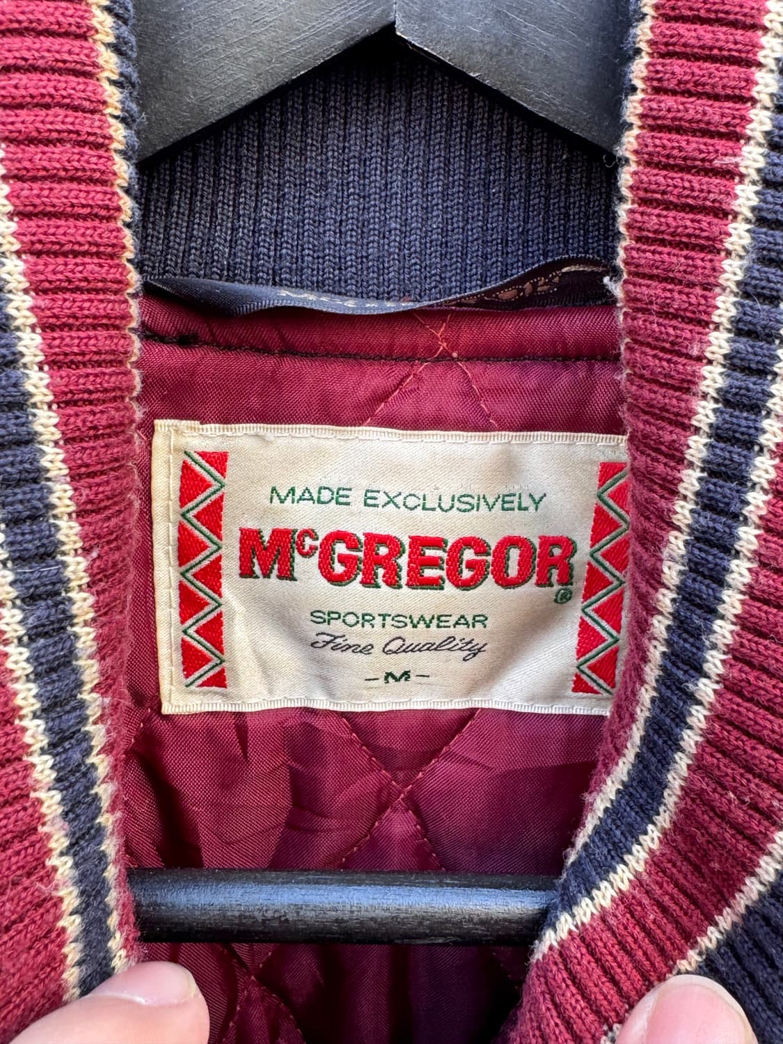 90s 맥그리거 패치 울 레더 바시티자켓  상품이미지3