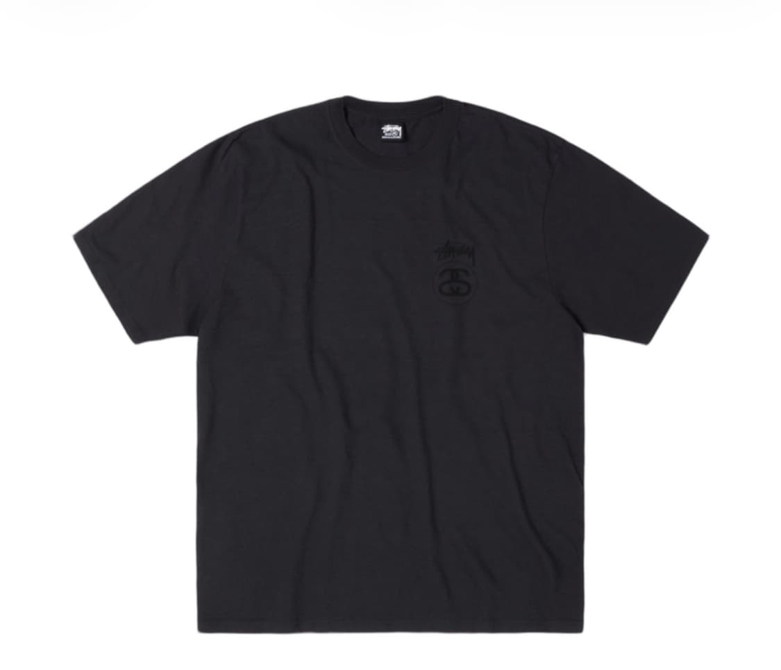 스투시 스탁 링크 티셔츠 피그먼트 다이드 페이디드 블랙 상품이미지2