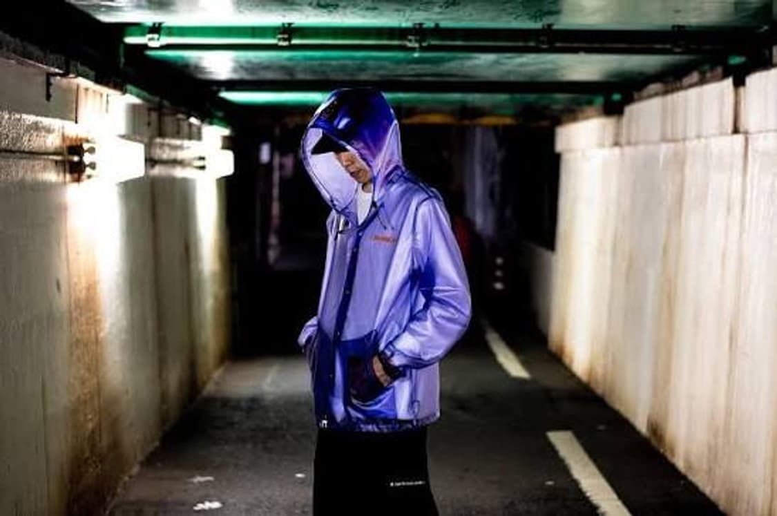 [M]베이프 19SS PVC 레인자켓 퍼플 상품이미지1