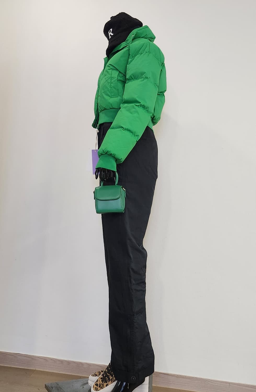 초록 숏패딩  상품이미지3