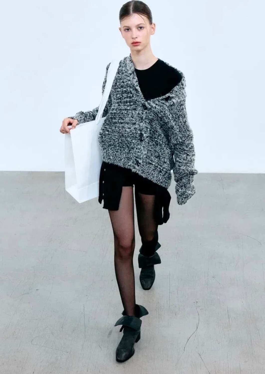 더오유 알파카 믹스 가디건 상품이미지1