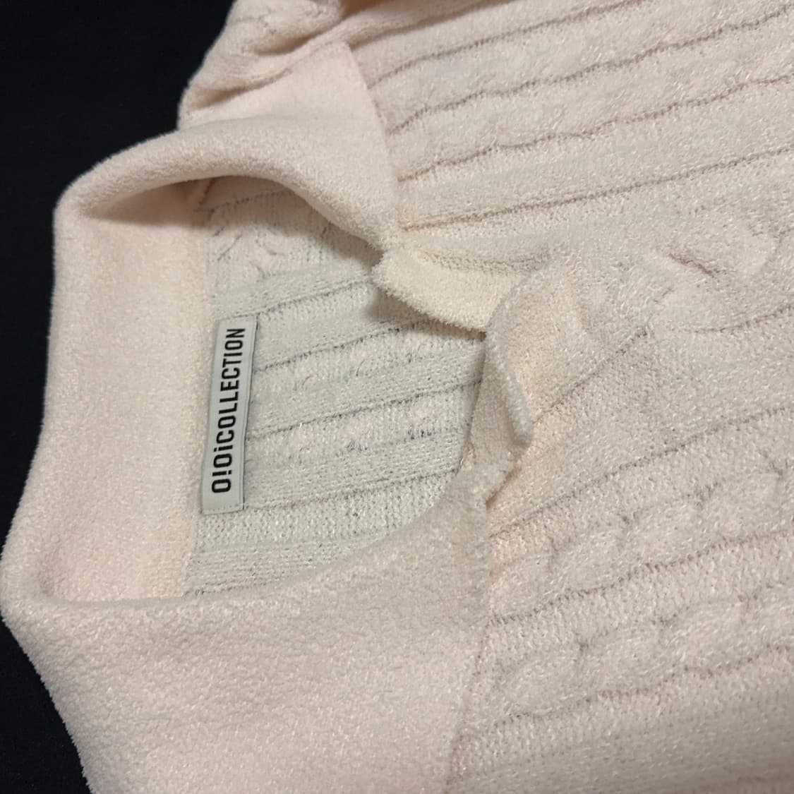 OiOi 크롭 아이보리 카라 니트 상품이미지4