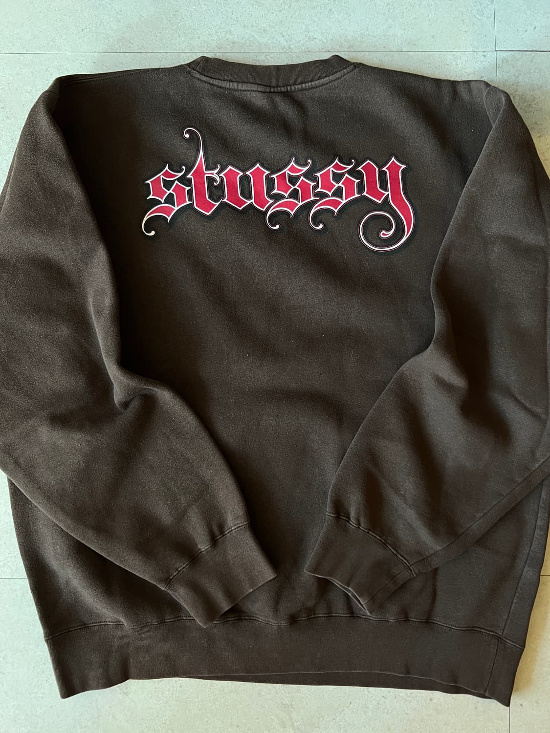 빈티지 00s 스투시 스웨트셔츠 브라운 상품이미지2