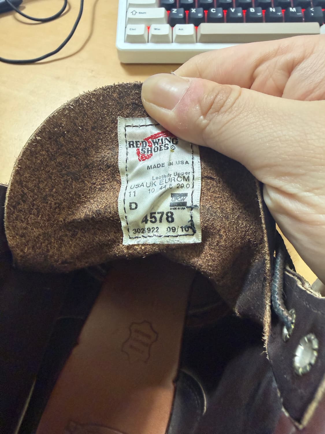 Redwing x Jcrew 4578 11D 레드윙 290 목토 상품이미지4