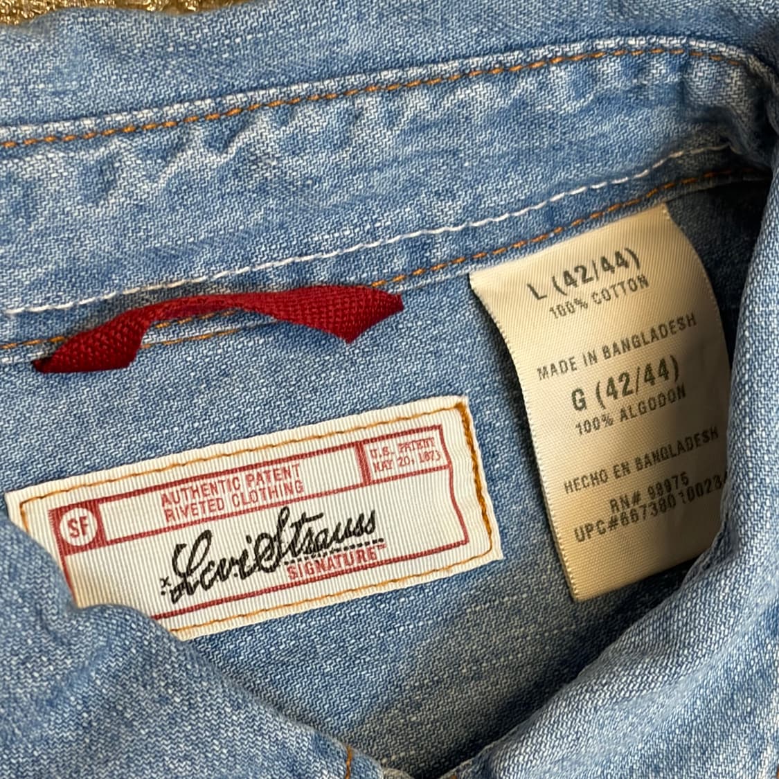 00s 미국빈티지 리바이스 청남방 데님셔츠 청셔츠 상품이미지4