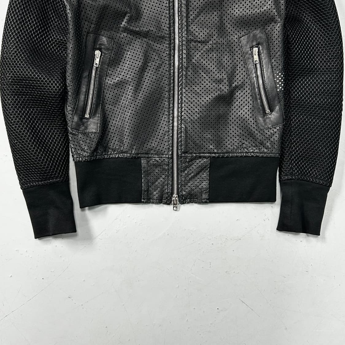 WLG 조르지오 브라토 메쉬드 레더 자켓 상품이미지3