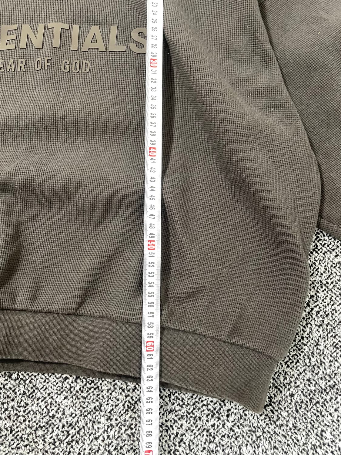 빈티지9. 피어오브갓 에센셜 23SS 와플 헨리 럭비 셔츠 맨투맨 브라운 상품이미지3