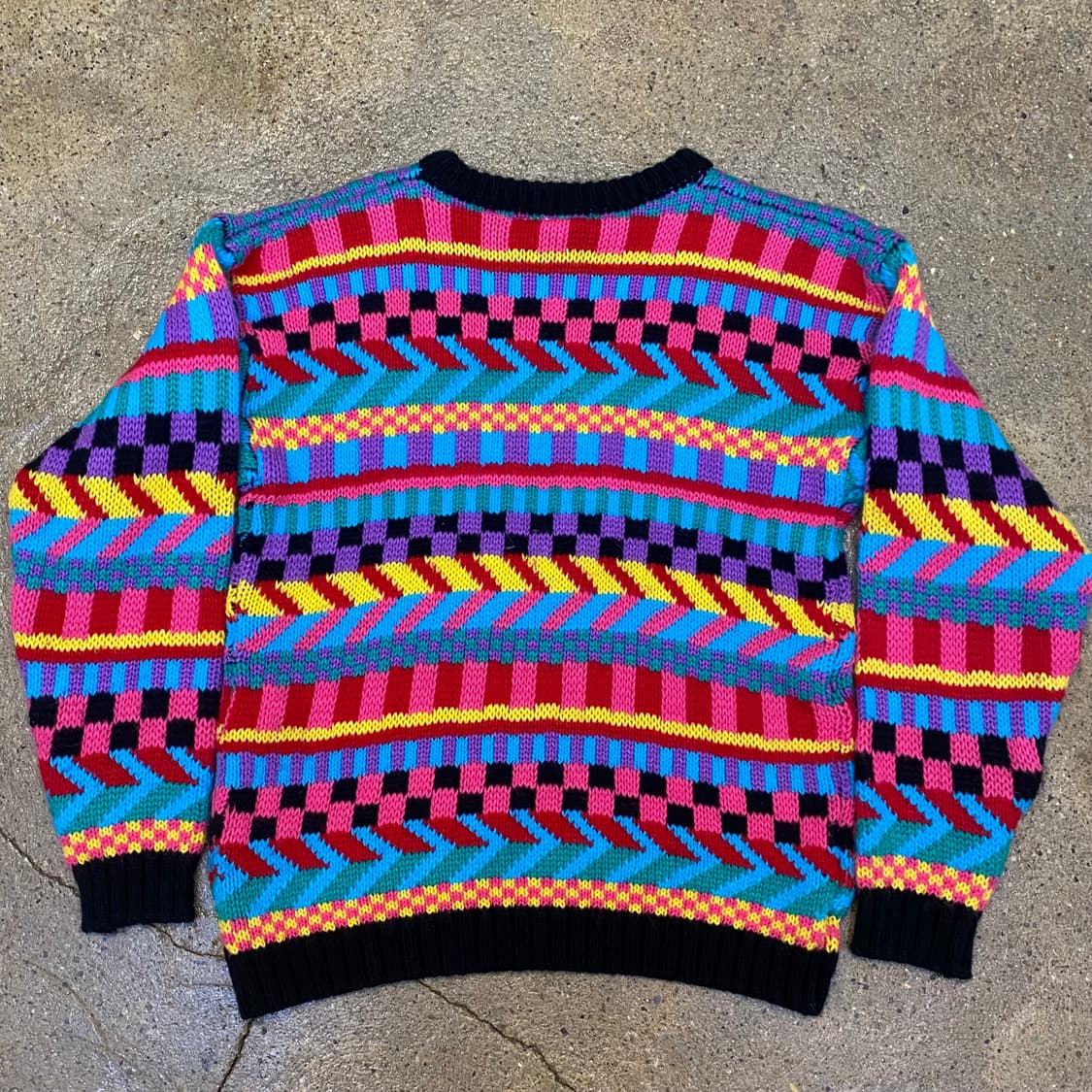 90s USA 빈티지 패턴 니트 상품이미지4