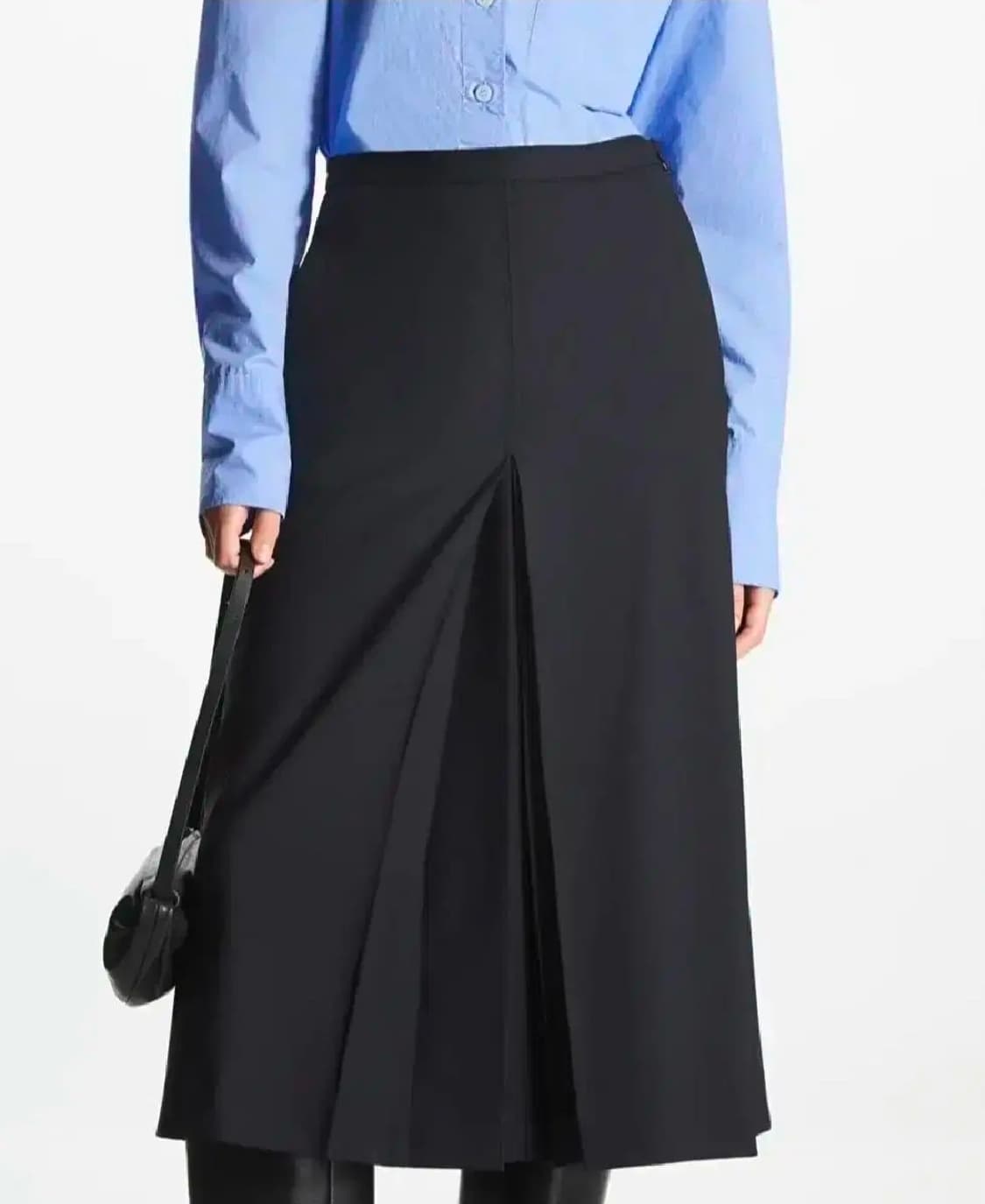 COS 플래티드 플리츠 울 미디 스커트 Eur34 상품이미지8