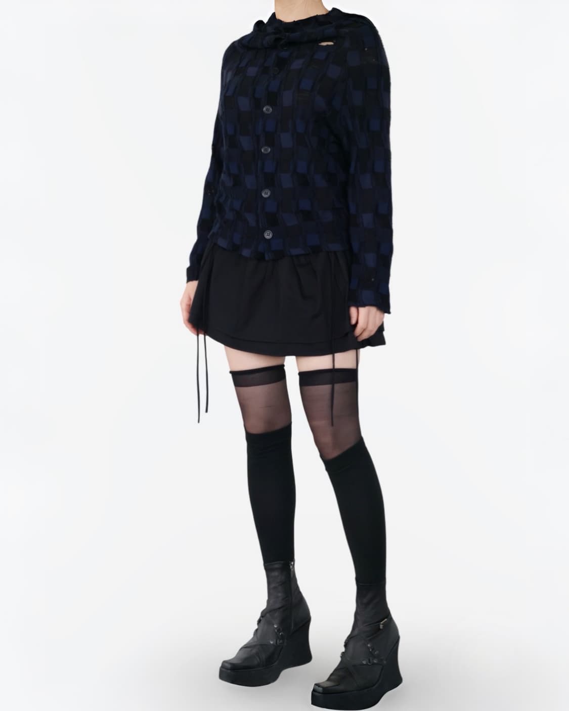 Yohji Yamamoto | Checkered Cardigan 상품이미지3