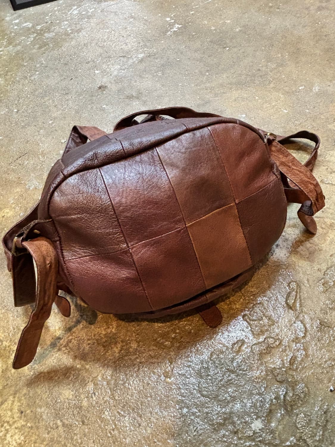 빈티지 복조리 가죽 백팩 상품이미지9