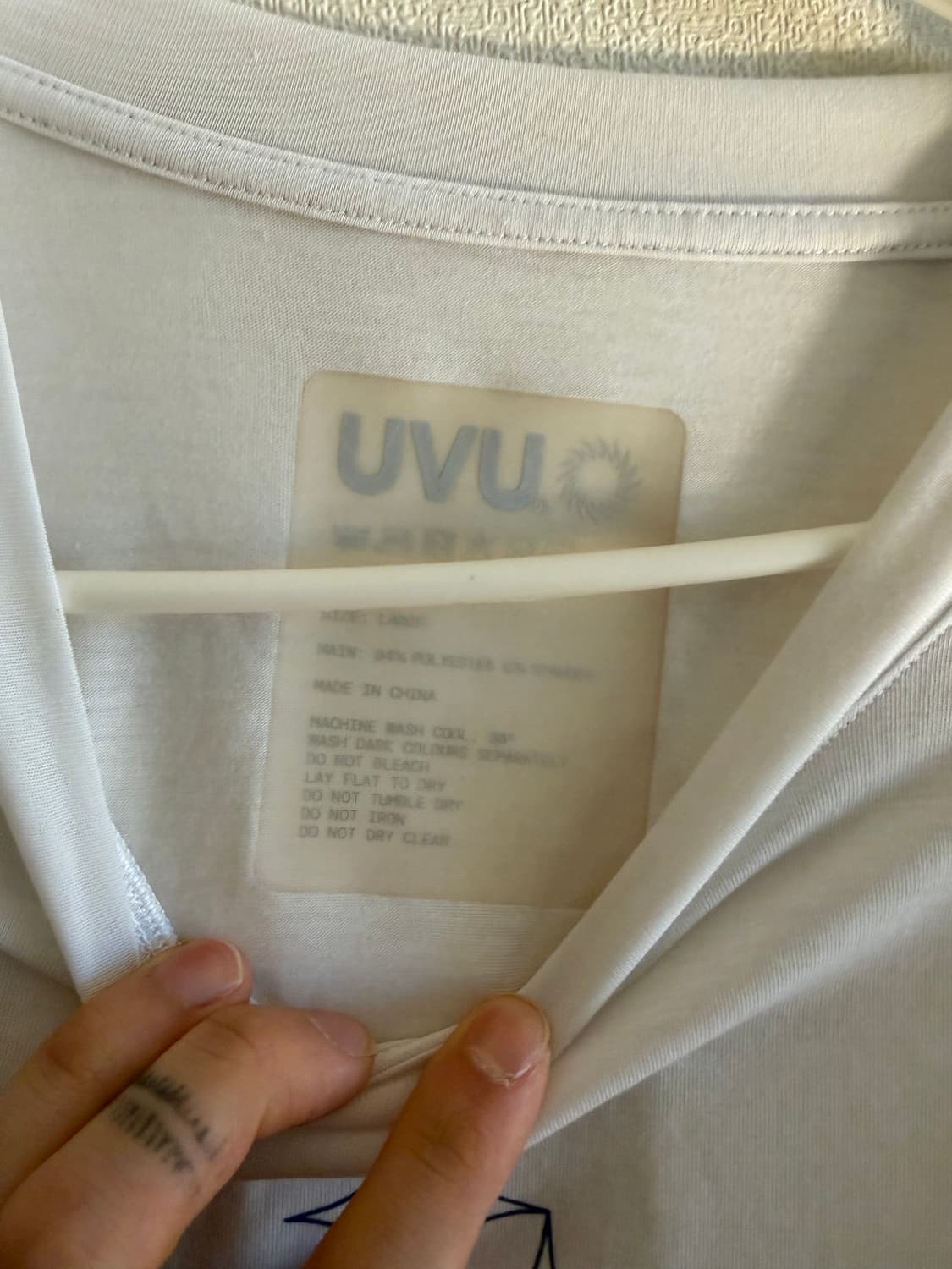 uvu 러닝 롱슬리브 화이트 L 상품이미지4