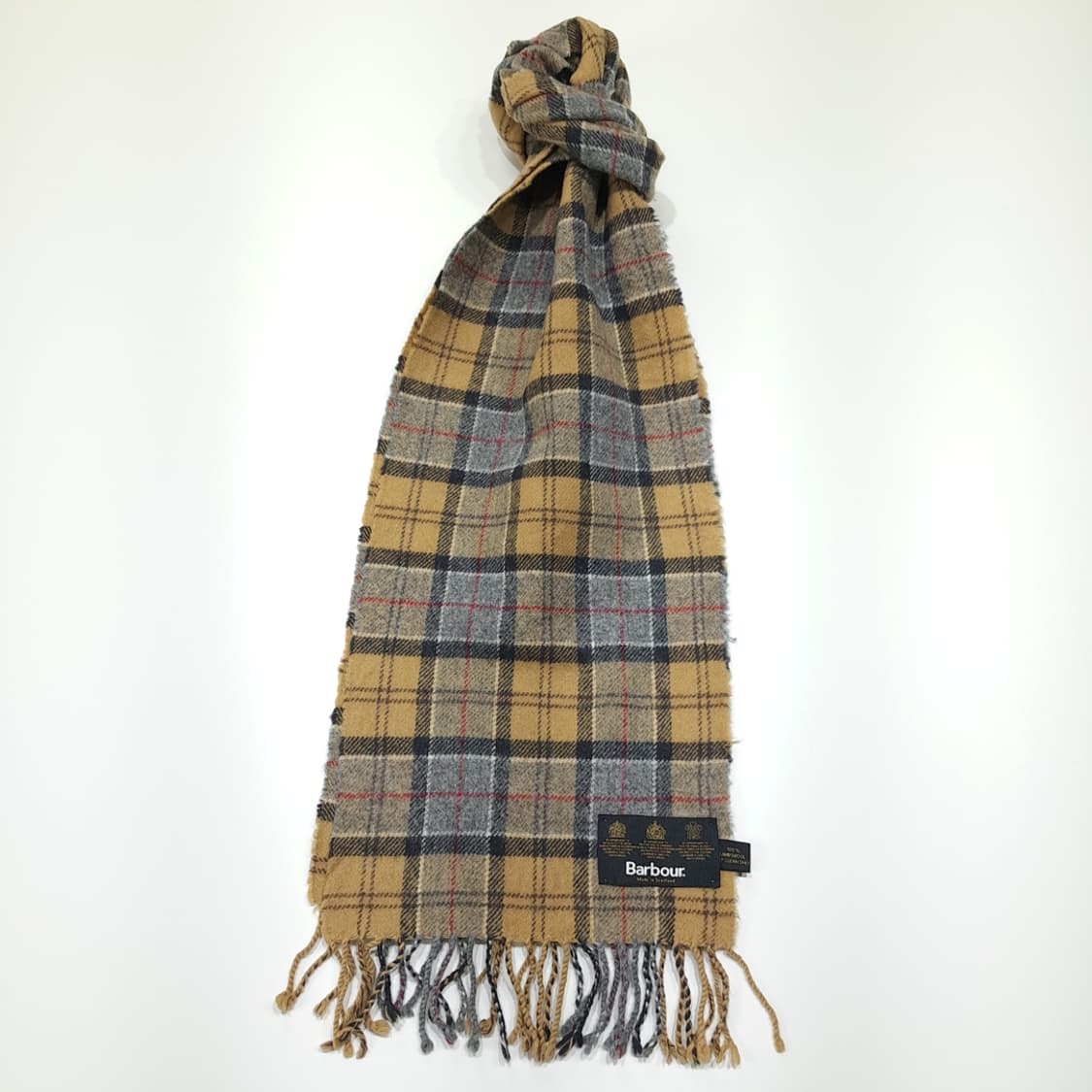MX633 바버 90s 스코틀랜드판 램스울 클래식타탄 머플러목도리 상품이미지1