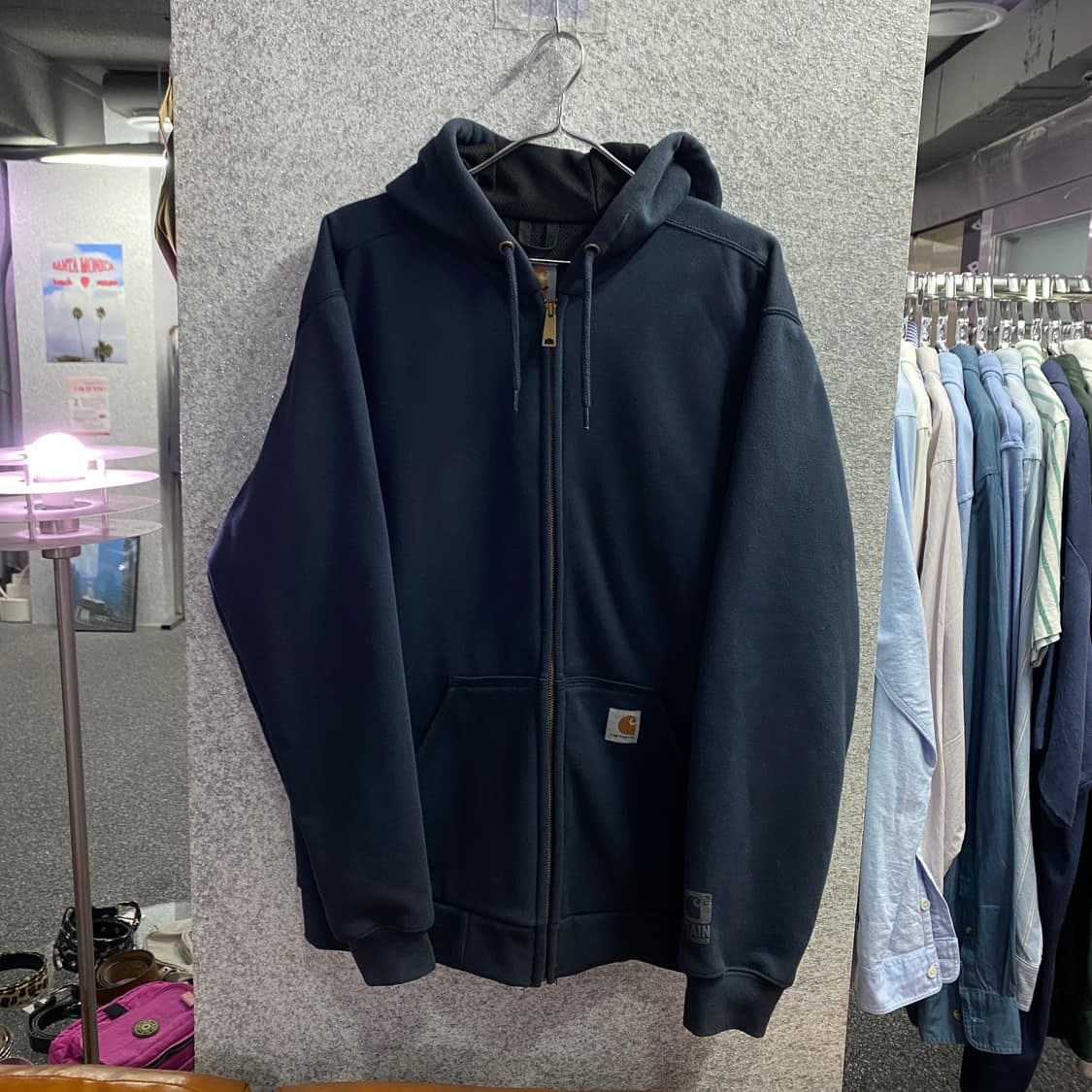 칼하트 네이비 써멀 후드 집업 B3200 상품이미지2