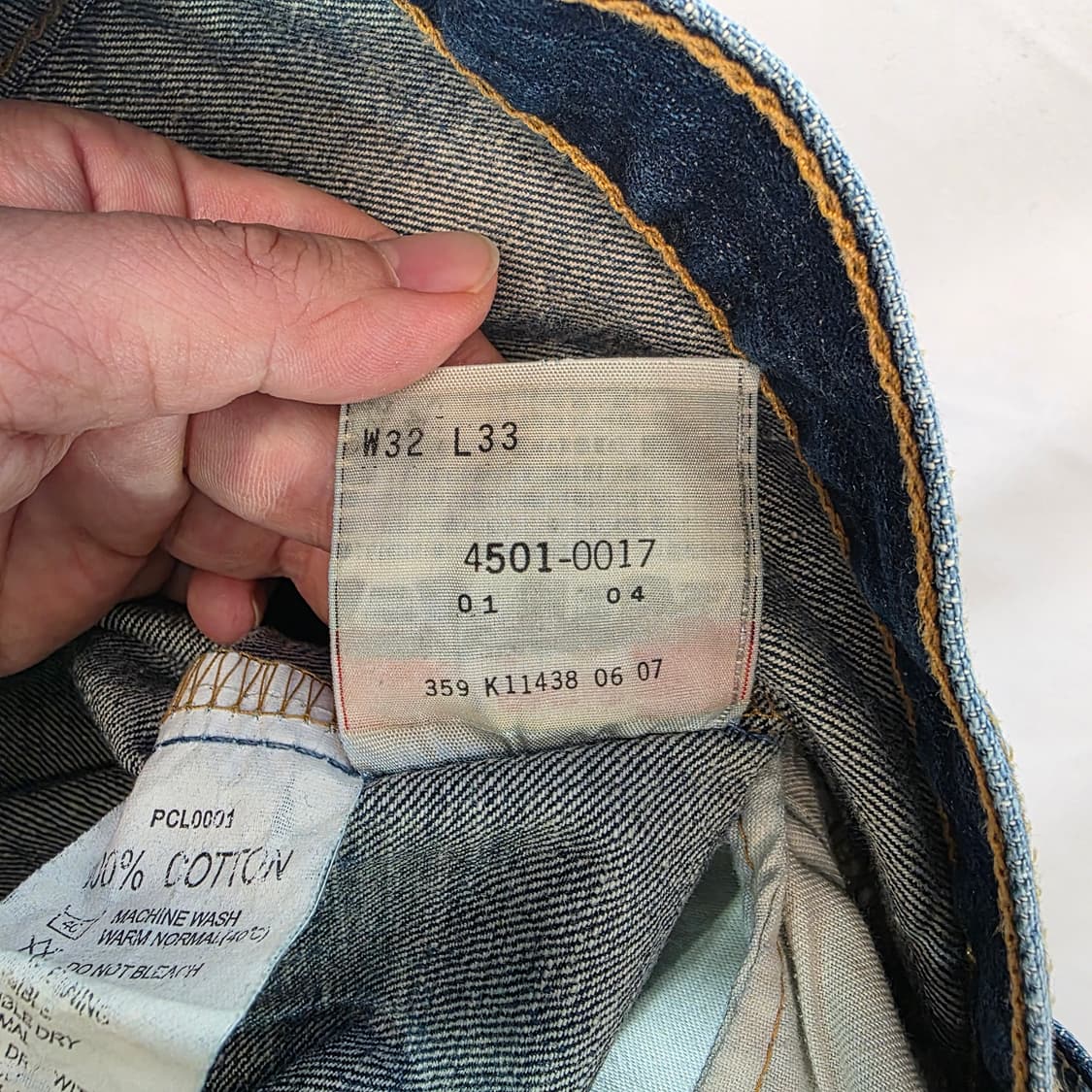 [W32L33]00s 리바이스 501 데님 팬츠 상품이미지5