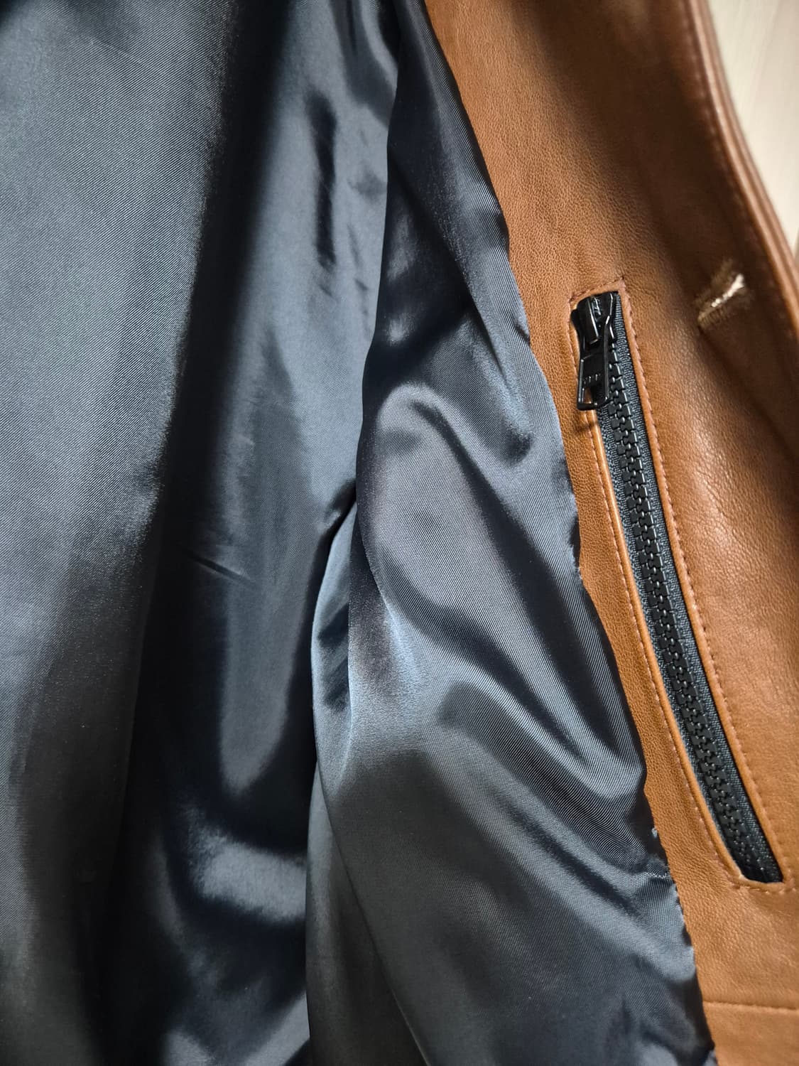 로파이 LOFI  레더 자켓 버튼업 램 양가죽 자켓 ( 브라운) 라지 상품이미지8