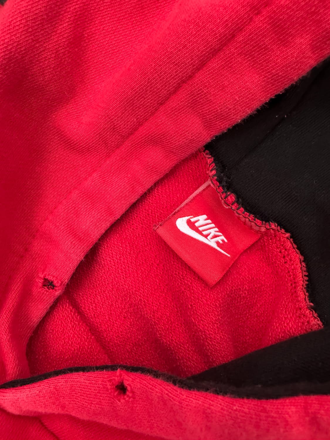 나이키 올드스쿨 오버핏 레드 스웻 후드 티셔츠 L~ XL 상품이미지3