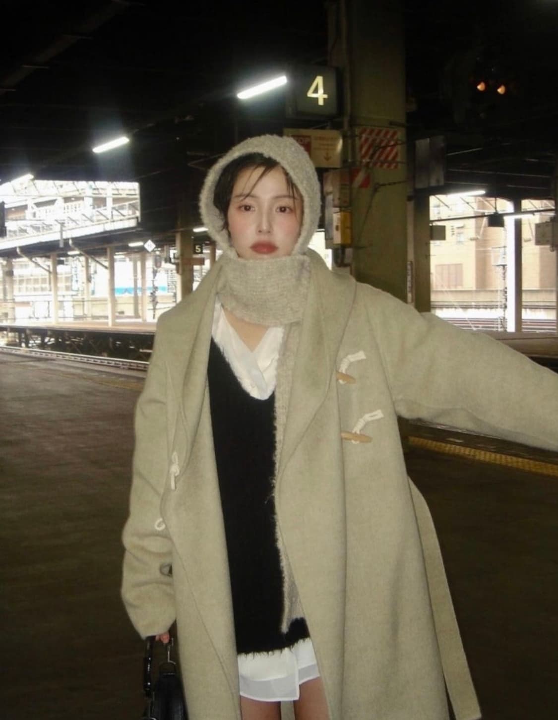 오브네어 더플코트 베이지 색상 상품이미지1
