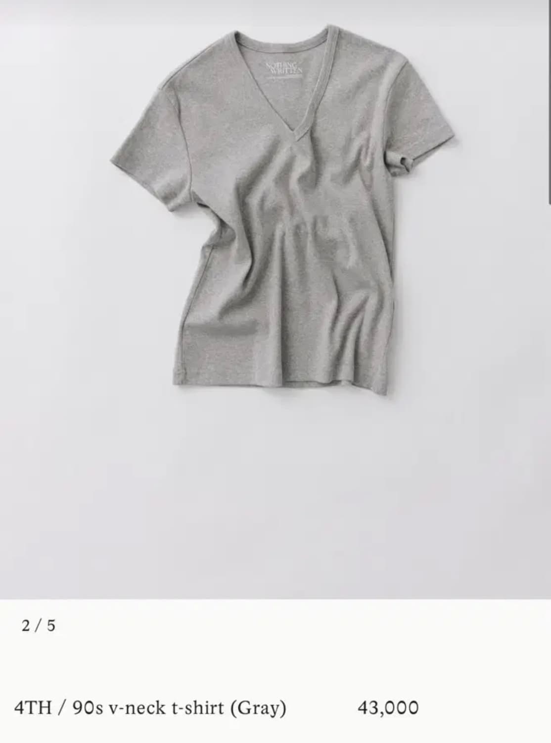 낫띵리튼 nothing written 90s 브이넥 티셔츠  상품이미지2