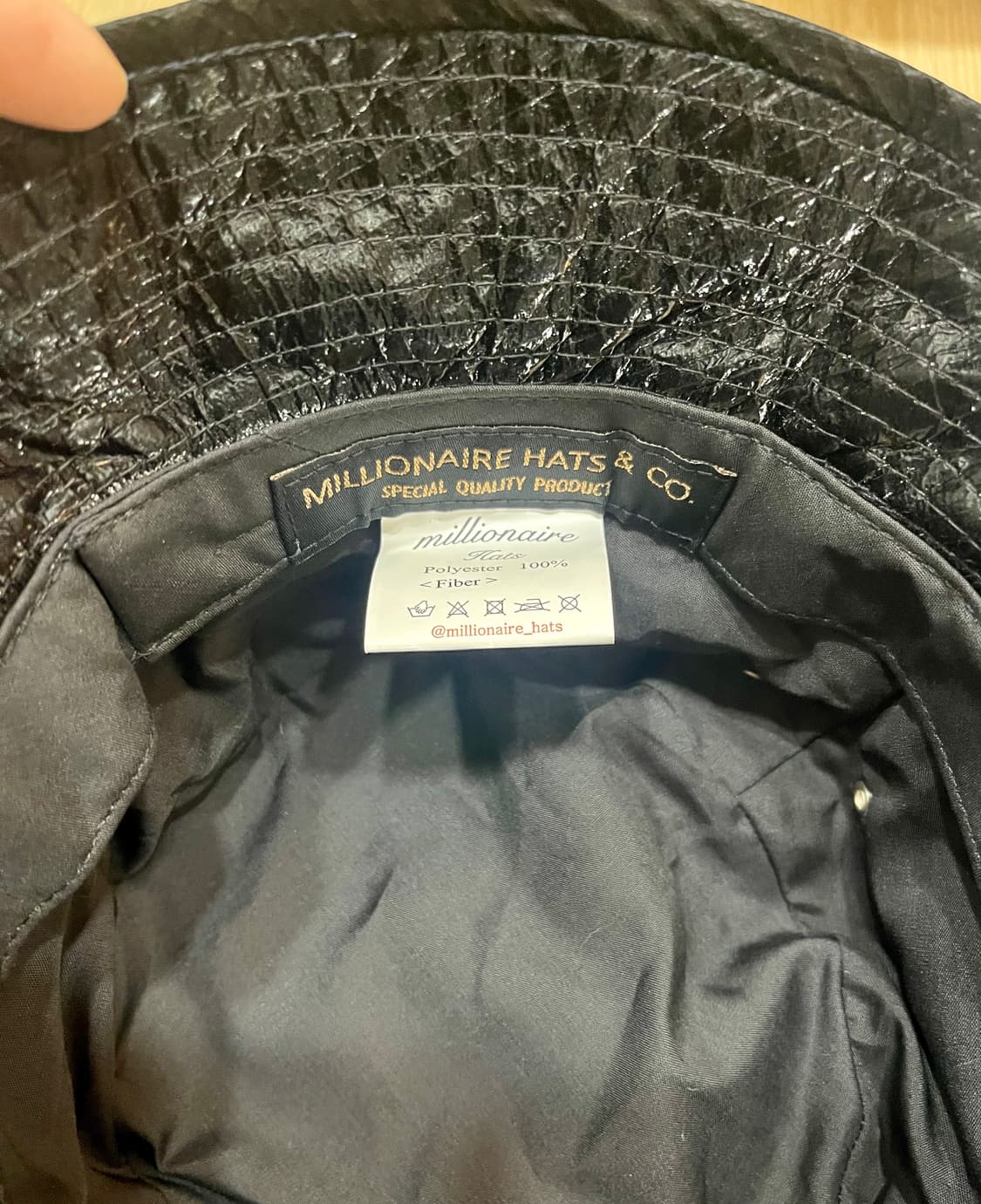 MILLIONAIRE HATS&Co밀리어네어햇/더블아일렛 버킷햇 블랙 상품이미지6