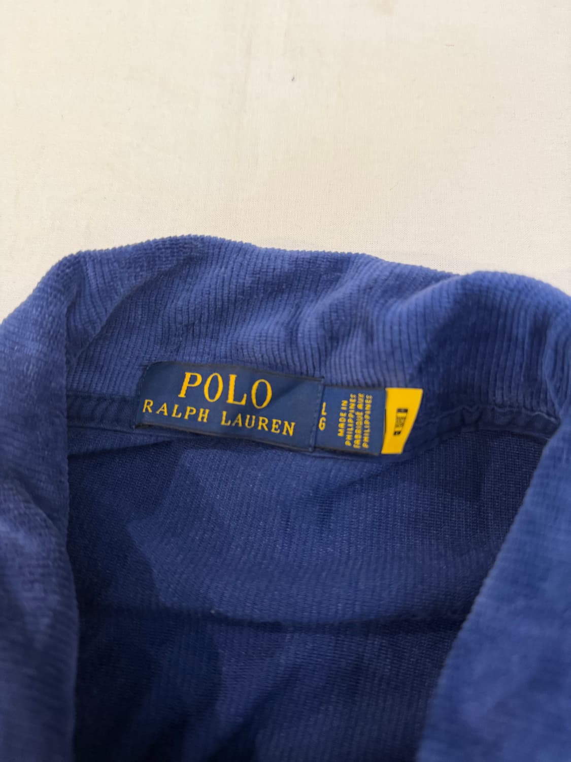 최신형) 폴로 랄프로렌 코듀로이 하프집업 니트 블루 상품이미지3