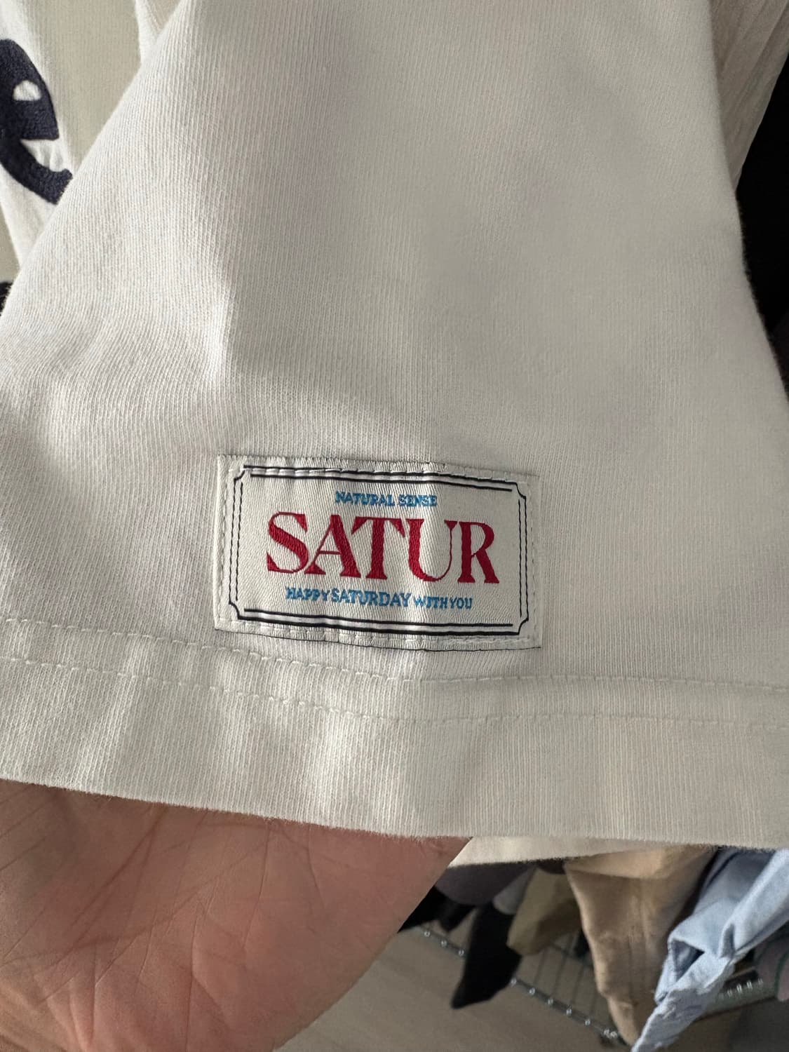 세터 로고 자수 보야지 반팔 티셔츠 리조트 아이보리 상품이미지4