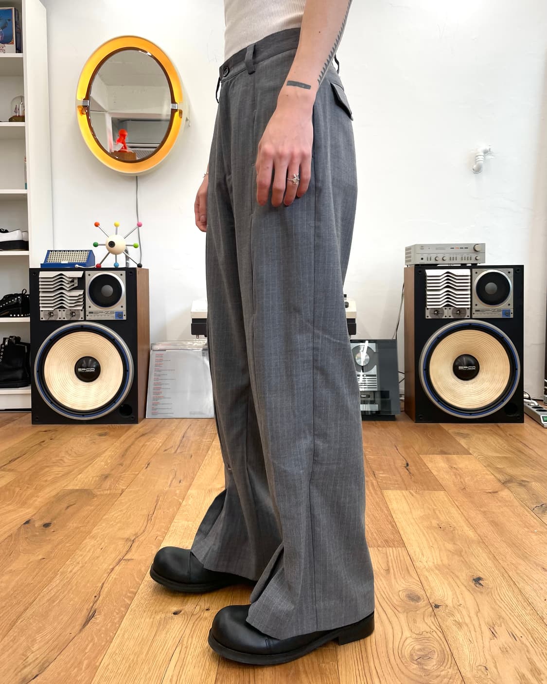 SODUK 스도쿠 스트라이프 슬랙스 팬츠 상품이미지2