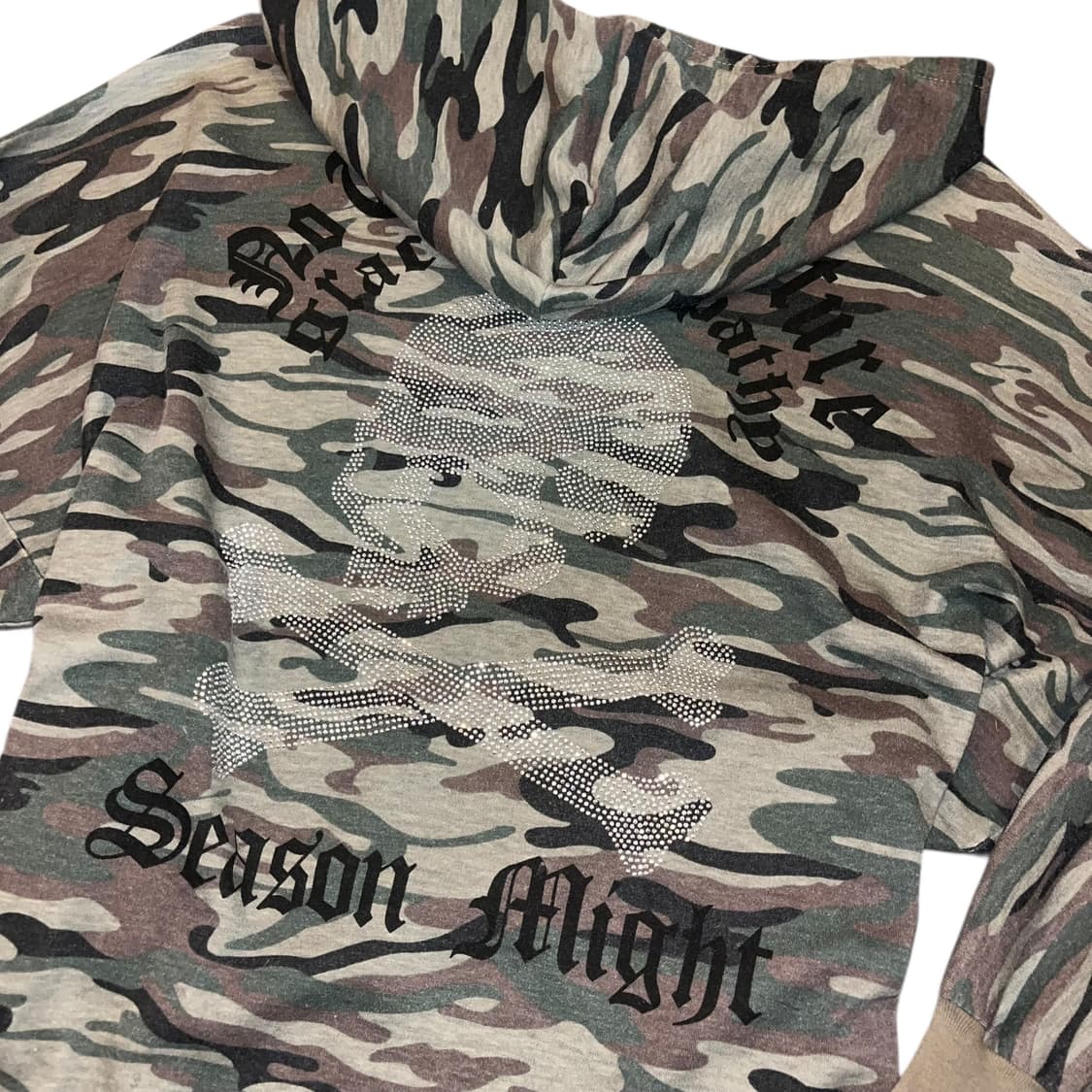 MKR 엠케이알 카모 큐빅 해골 후드집업 펑크갸루y2k 상품이미지3