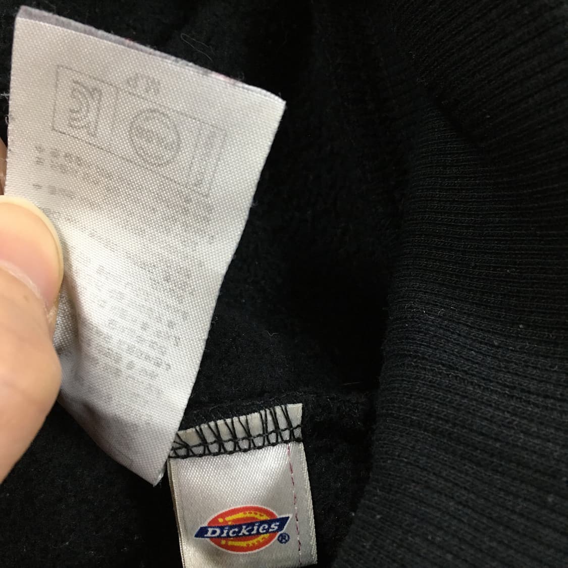 투티/0261 디키즈 1922 기모 후드티 블랙 오렌지 스웨이드 패치로고 상품이미지9