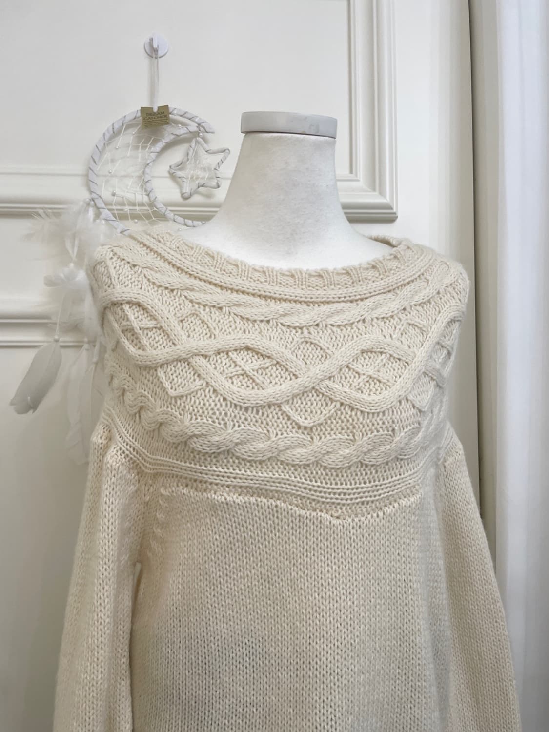 EARTH ivory twist point wool sweater 상품이미지5