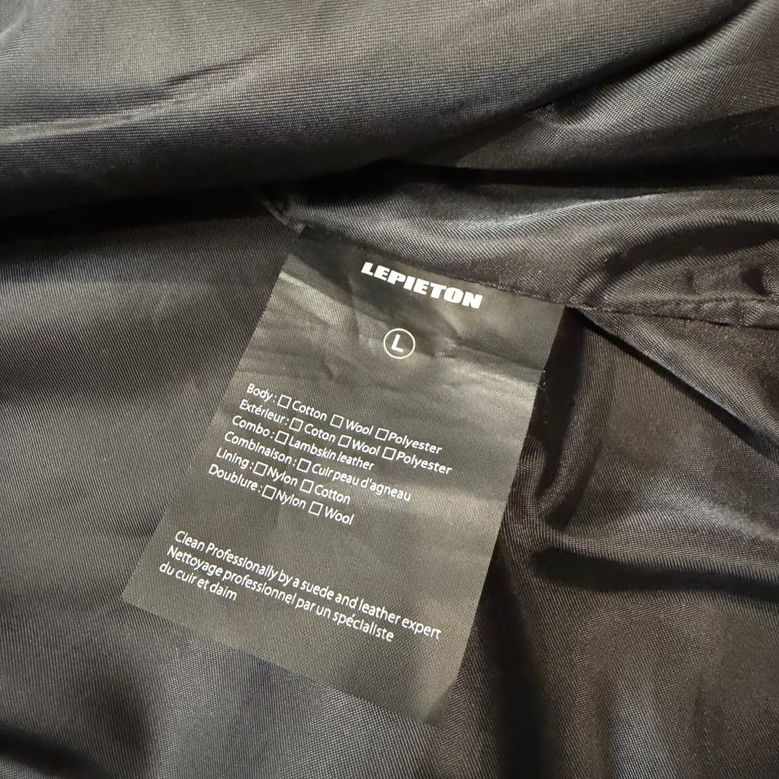 LEPIETON 레더 암 봄버 자켓 상품이미지4