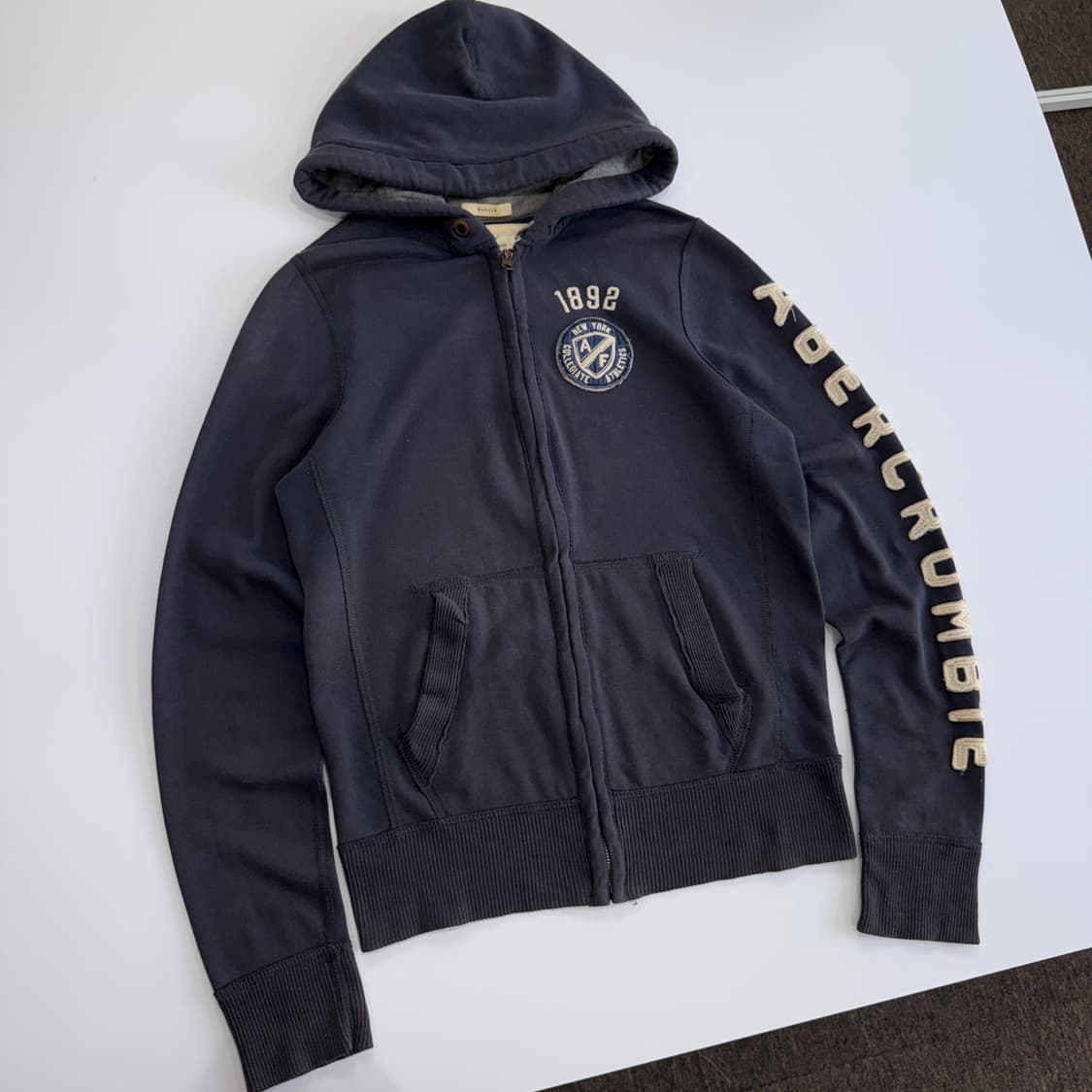 Abercrombie아베크롬비 &fitch 사이드로고 네이비 후드집업   상품이미지3