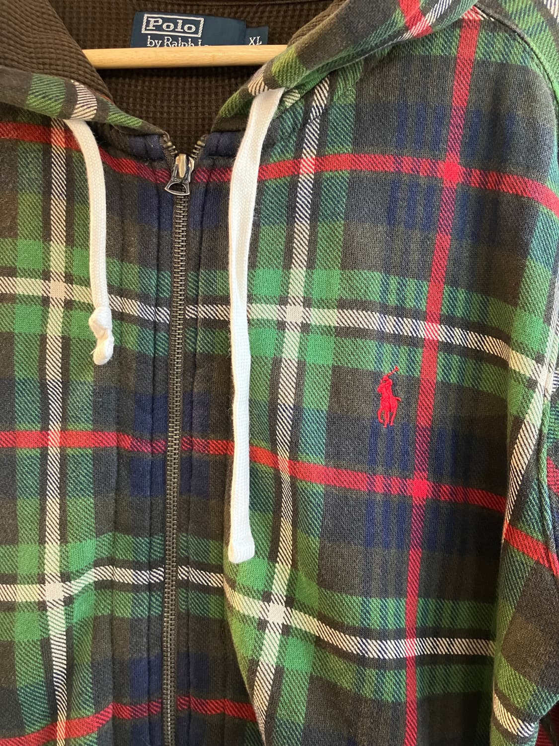 폴로 랄프로렌 체크 후드 XL 상품이미지2