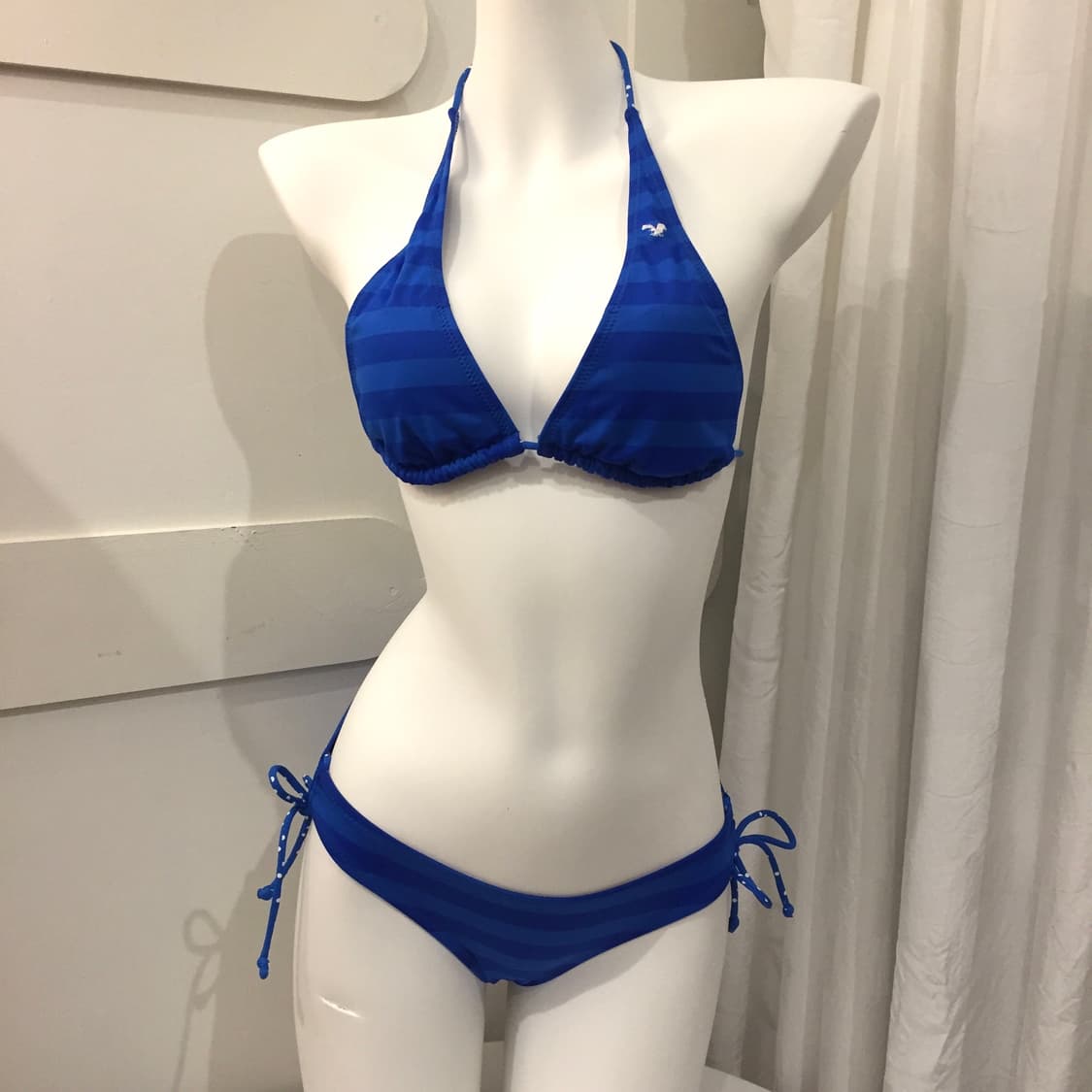 American Eagle 아메리칸 이글 블루 스트라이프 비키니 상품이미지2