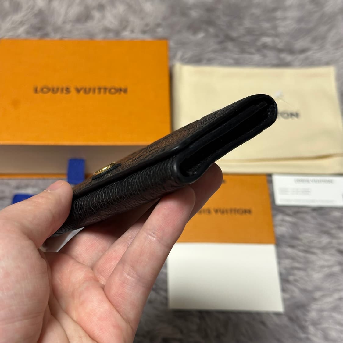 [풀구성] 루이비통 앙프렝뜨 카드지갑 블랙 상품이미지6